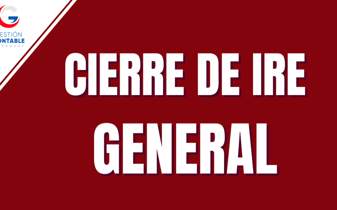 CURSO CIERRE DE IRE GENERAL (6 HS DE ESTUDIO)