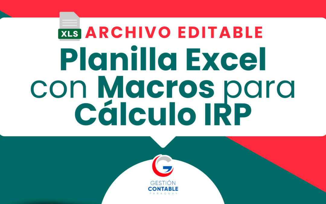 1124 PLANILLA EXCEL PARA CALCULO IRP (CON MACROS) + VIDEO TUTORIAL