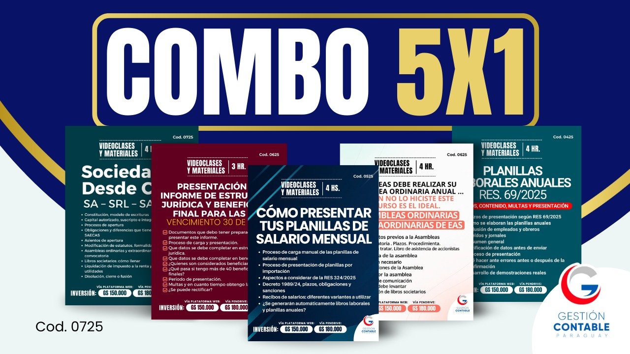 0725 PACK 2 COMBO 5X1 MATERIALES DE ESTUDIO