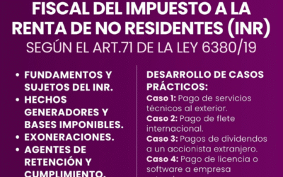 APLICACIÓN CONTABLE Y FISCAL DEL IMPUESTO A LA RENTA DE NO RESIDENTES (INR)