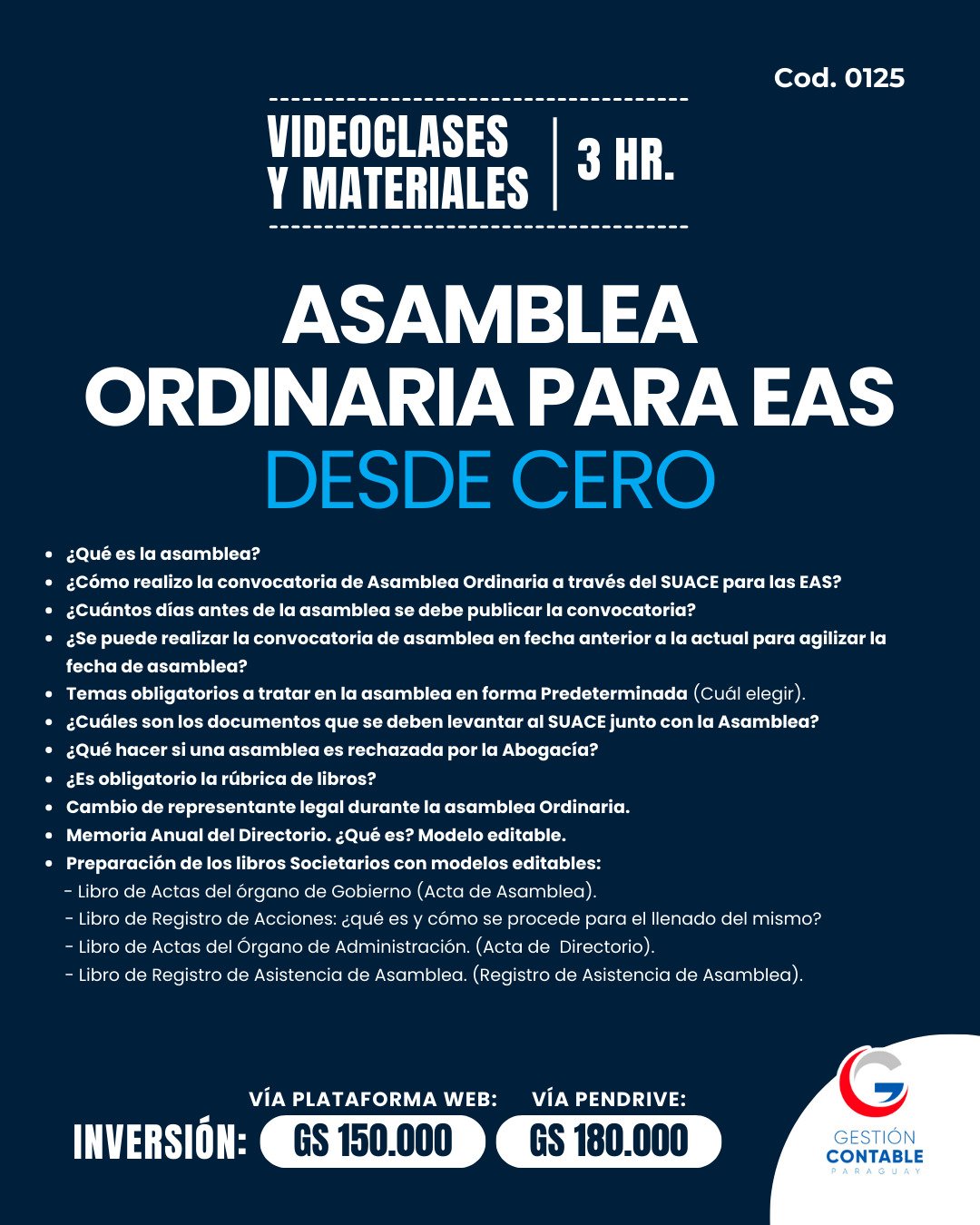 ASAMBLEA ORDINARIA PARA EAS