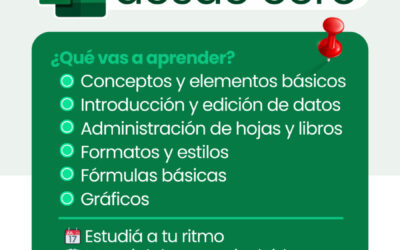 📊 𝗘𝘅𝗰𝗲𝗹 𝗕𝗮́𝘀𝗶𝗰𝗼: 𝗔𝗽𝗿𝗲𝗻𝗱𝗲 𝗱𝗲𝘀𝗱𝗲 𝗖𝗲𝗿𝗼