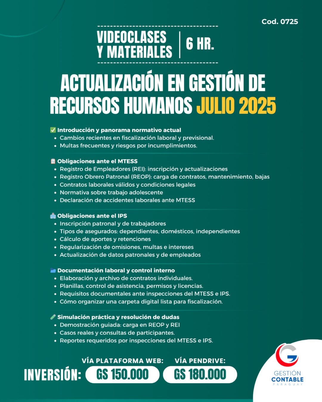 𝐕𝐈𝐃𝐄𝐎 𝐂𝐋𝐀𝐒𝐄𝐒 & 𝐌𝐀𝐓𝐄𝐑𝐈𝐀𝐋𝐄𝐒6️⃣ 𝐇𝐒  𝗔𝗖𝗧𝗨𝗔𝗟𝗜𝗭𝗔𝗖𝗜𝗢́𝗡 𝗘𝗡 𝗚𝗘𝗦𝗧𝗜𝗢́𝗡 𝗗𝗘 𝗥𝗘𝗖𝗨𝗥𝗦𝗢𝗦 𝗛𝗨𝗠𝗔𝗡𝗢𝗦       