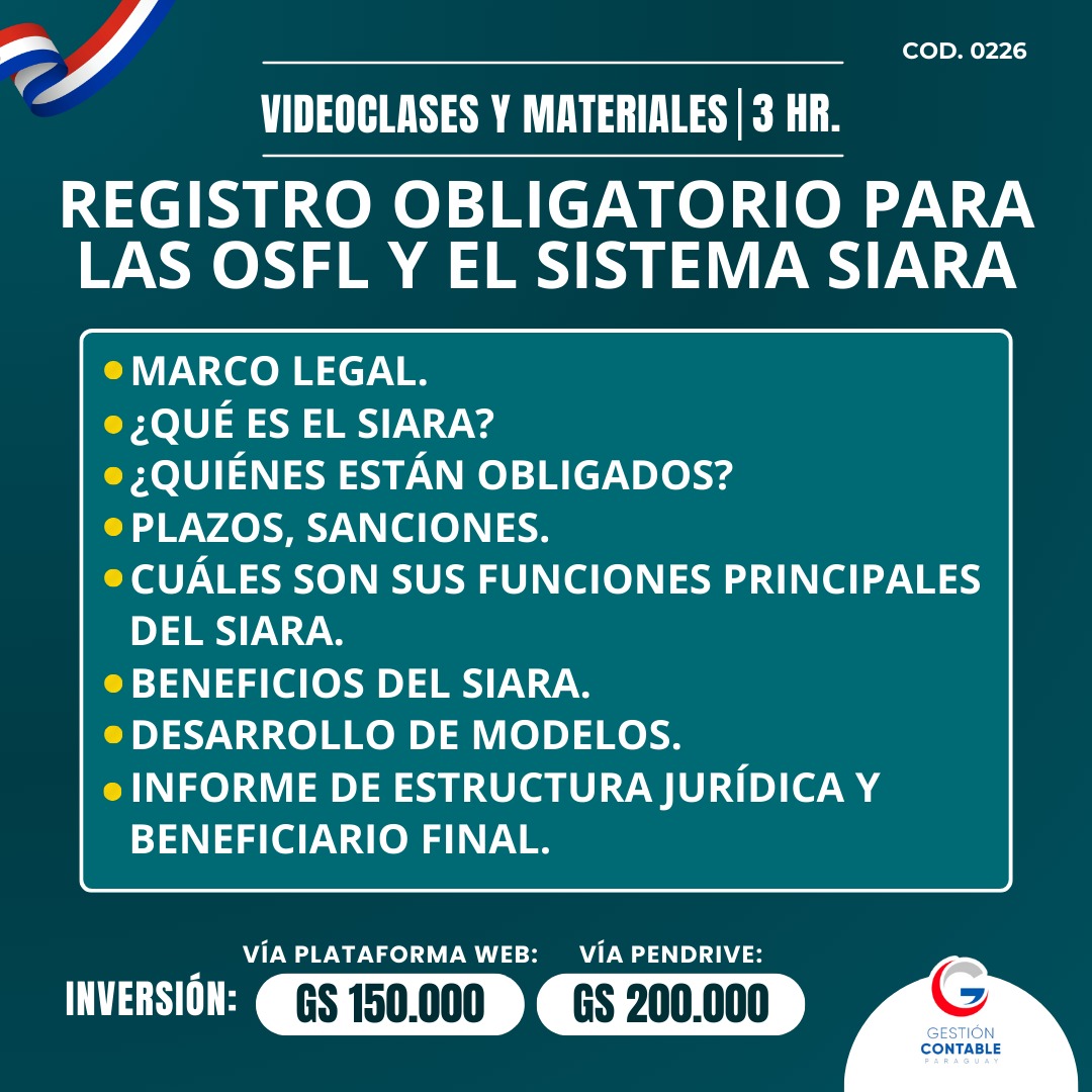 3️⃣ 𝐇𝐒 𝐃𝐄 𝐕𝐈𝐃𝐄𝐎 𝐂𝐋𝐀𝐒𝐄𝐒 & 𝐌𝐀𝐓𝐄𝐑𝐈𝐀𝐋𝐄𝐒   𝗥𝗘𝗚𝗜𝗦𝗧𝗥𝗢 𝗢𝗕𝗟𝗜𝗚𝗔𝗧𝗢𝗥𝗜𝗢 𝗣𝗔𝗥𝗔 𝗢𝗦𝗙𝗟 · 𝗦𝗜𝗦𝗧𝗘𝗠𝗔 𝗦𝗜𝗔𝗥𝗔