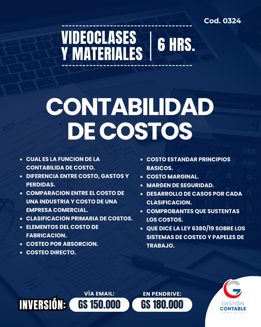 𝐕𝐈𝐃𝐄𝐎 𝐂𝐋𝐀𝐒𝐄𝐒 & 𝐌𝐀𝐓𝐄𝐑𝐈𝐀𝐋𝐄𝐒  𝐂𝐎𝐍𝐓𝐀𝐁𝐈𝐋𝐈𝐃𝐀𝐃 𝐃𝐄 𝐂𝐎𝐒𝐓𝐎𝐒 
