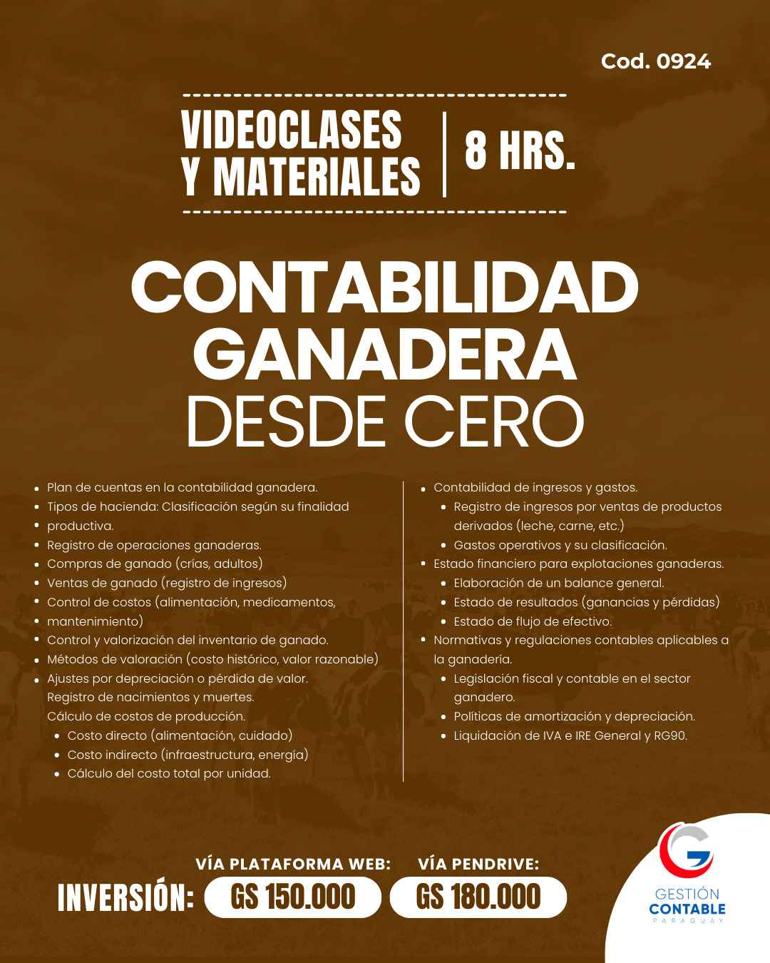 𝐕𝐈𝐃𝐄𝐎 𝐂𝐋𝐀𝐒𝐄𝐒 & 𝐌𝐀𝐓𝐄𝐑𝐈𝐀𝐋𝐄𝐒  6️⃣ horas    𝐂𝐎𝐍𝐓𝐀𝐁𝐈𝐋𝐈𝐃𝐀𝐃 𝐆𝐀𝐍𝐀𝐃𝐄𝐑𝐀 𝐃𝐄𝐒𝐃𝐄 𝐂𝐄𝐑𝐎 
