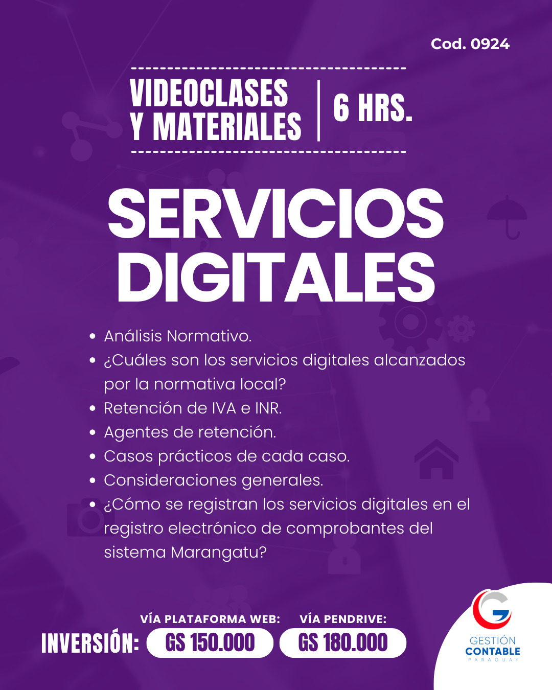 𝐕𝐈𝐃𝐄𝐎 𝐂𝐋𝐀𝐒𝐄𝐒 & 𝐌𝐀𝐓𝐄𝐑𝐈𝐀𝐋𝐄𝐒  6️⃣ horas  𝐒𝐄𝐑𝐕𝐈𝐂𝐈𝐎𝐒 𝐃𝐈𝐆𝐈𝐓𝐀𝐋𝐄𝐒  𝐋𝐞𝐲 𝟔𝟑𝟖𝟎/𝟏𝟗 