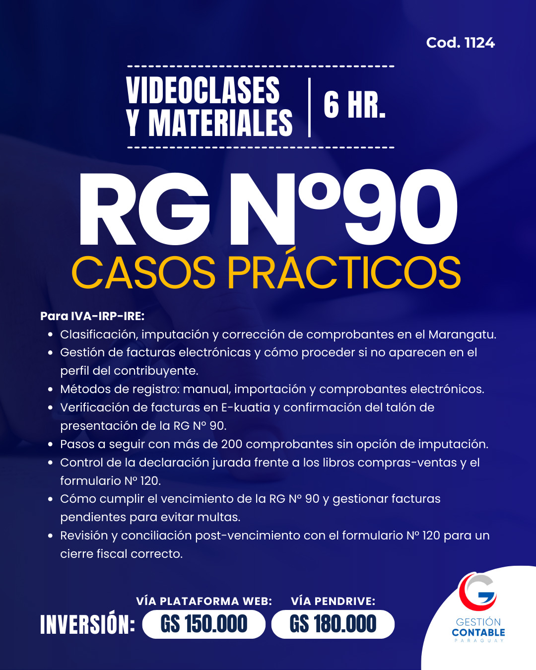 𝐕𝐈𝐃𝐄𝐎 𝐂𝐋𝐀𝐒𝐄𝐒 & 𝐌𝐀𝐓𝐄𝐑𝐈𝐀𝐋𝐄𝐒  6️⃣ horas      𝐑𝐆 𝐍°𝟗𝟎-𝐂𝐀𝐒𝐎𝐒 𝐏𝐑𝐀́𝐂𝐓𝐈𝐂𝐎𝐒  𝐏𝐀𝐑𝐀 𝐈𝐕𝐀-𝐈𝐑𝐏-𝐈𝐑𝐄