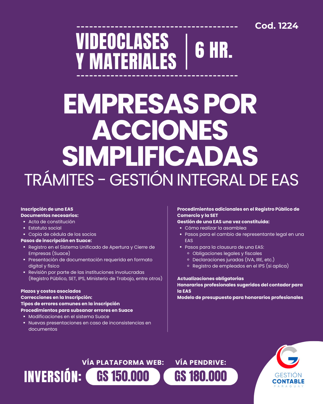 𝐕𝐈𝐃𝐄𝐎 𝐂𝐋𝐀𝐒𝐄𝐒 & 𝐌𝐀𝐓𝐄𝐑𝐈𝐀𝐋𝐄𝐒  6️⃣ horas     𝐄𝐌𝐏𝐑𝐄𝐒𝐀𝐒 𝐏𝐎𝐑 𝐀𝐂𝐂𝐈𝐎𝐍𝐄𝐒 𝐒𝐈𝐌𝐏𝐋𝐈𝐅𝐈𝐂𝐀𝐃𝐀𝐒   