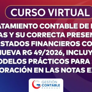 0426 TRATAMIENTO CONTABLE RESERVAS RG 49/26 (ÚNICA CLASE)