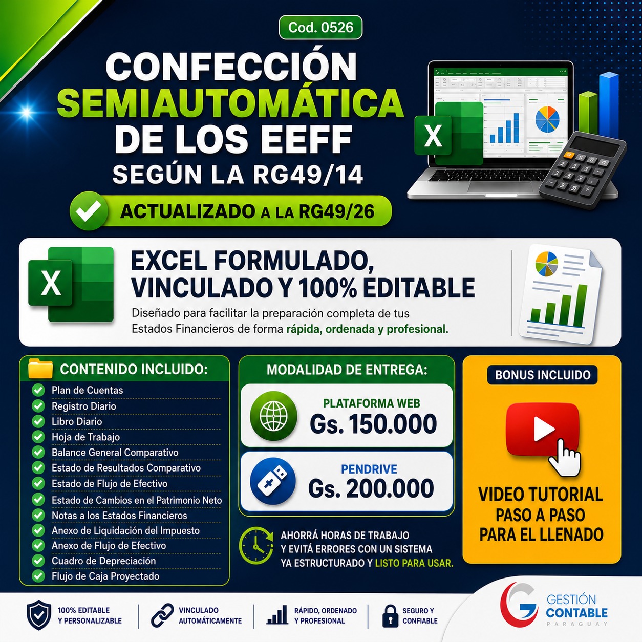 𝗖𝗼𝗻𝗳𝗲𝗰𝗰𝗶𝗼́𝗻 𝗦𝗲𝗺𝗶𝗮𝘂𝘁𝗼𝗺𝗮́𝘁𝗶𝗰𝗮 𝗱𝗲 𝗘𝘀𝘁𝗮𝗱𝗼𝘀 𝗙𝗶𝗻𝗮𝗻𝗰𝗶𝗲𝗿𝗼𝘀 𝘀𝗲𝗴𝘂́𝗻 𝗹𝗮 𝗥𝗚 𝗡° 𝟰𝟵/𝟭𝟰  𝐀𝐜𝐭𝐮𝐚𝐥𝐢𝐳𝐚𝐝𝐨 𝐚 𝐥𝐚 𝐑𝐆 𝐍°𝟒𝟗/𝟐𝟔